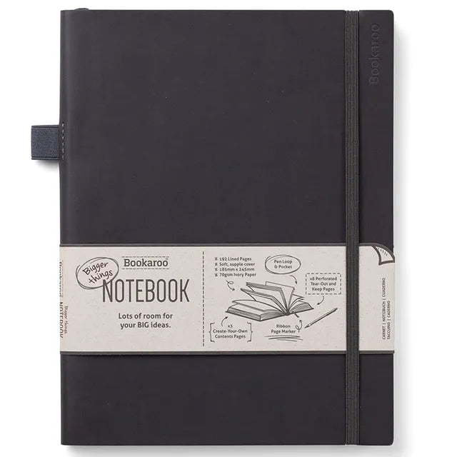 Bookaroo Bigger Things Notebook Journal - Black