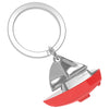 Fashion Sailing Boat Keychain - Red/Shint Chrome