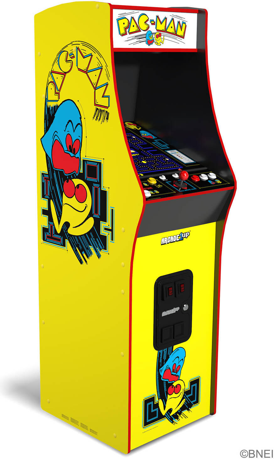 Arcade1Up Pac-Man with License Riser, Light Up Marquee and Stool