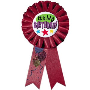 Its My Birthday Award Ribbon