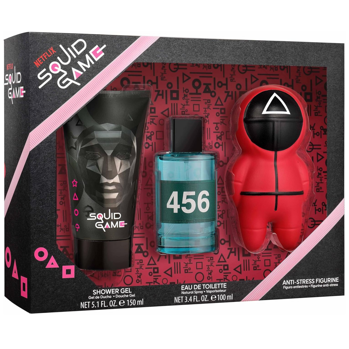 Netflix Squid Game Edt 100 ml + Shower Gel 150 ml + Anti-Stress Figurine Gift Set