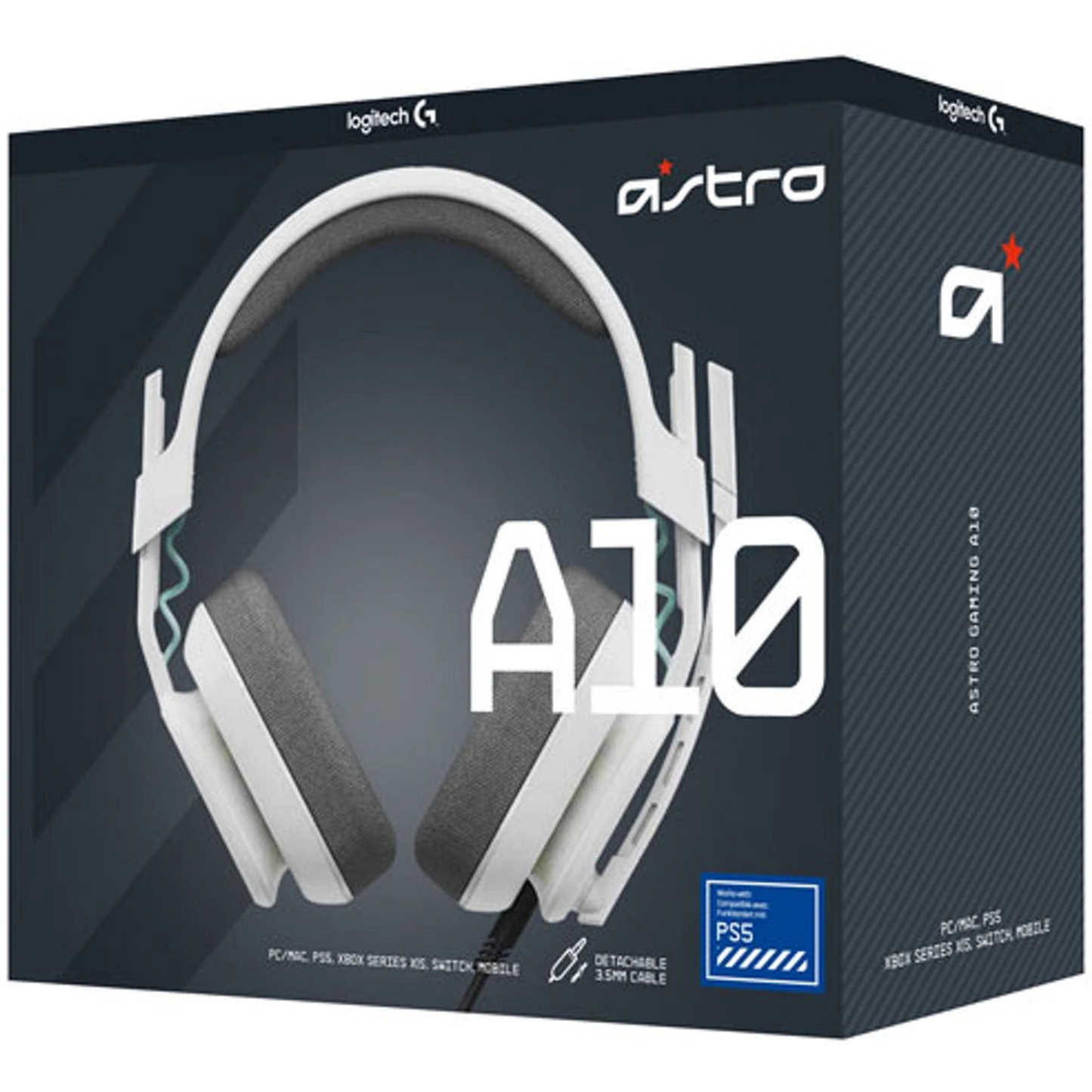 Logitech Astro A10 Gen 2 Wired Gaming Headset – White