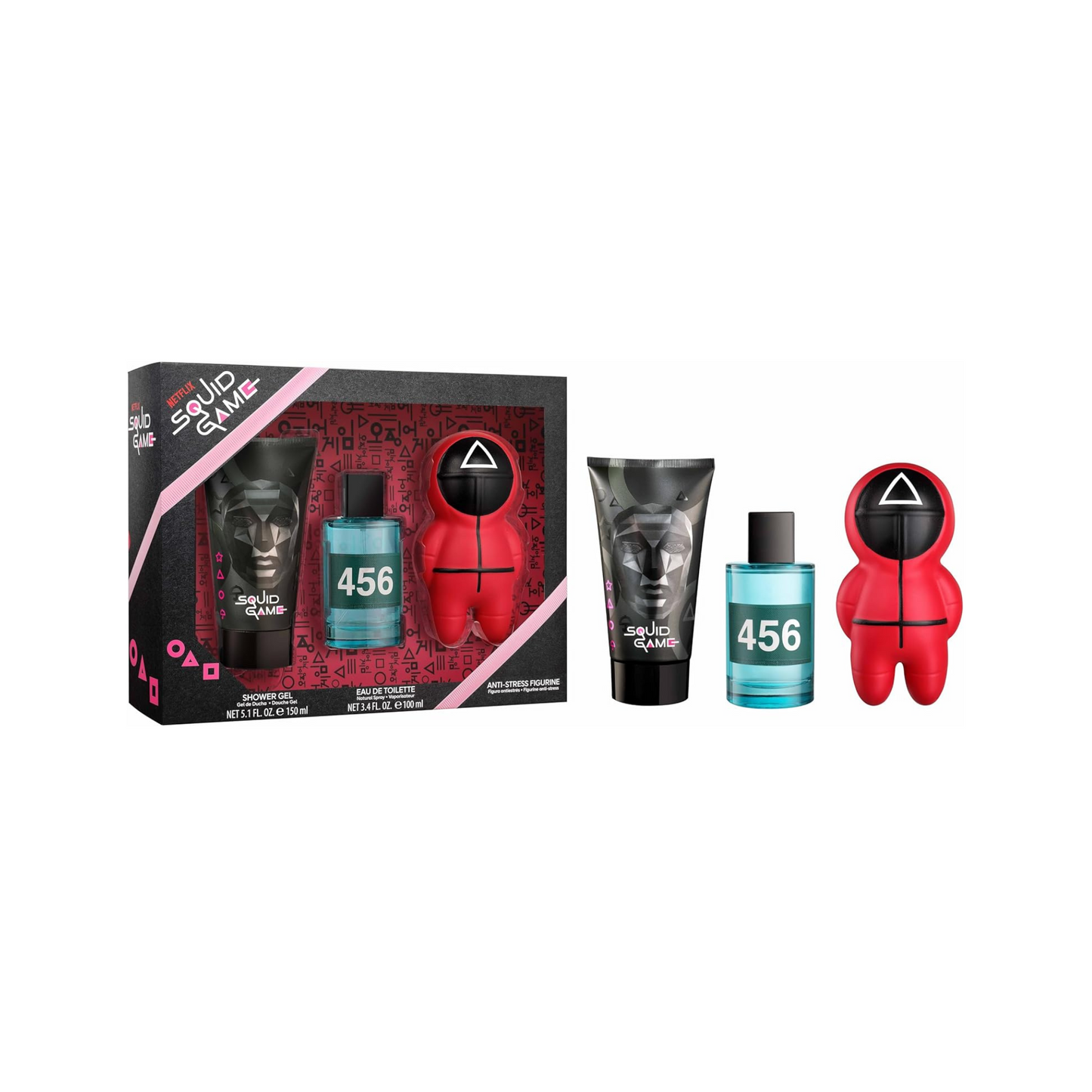 Netflix Squid Game Edt 100 ml + Shower Gel 150 ml + Anti-Stress Figurine Gift Set