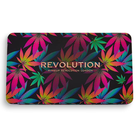 Makeup Revolution Forever Flawless Chilled with cannabis sativa Eyeshadow Palette 18*0.03 OZ