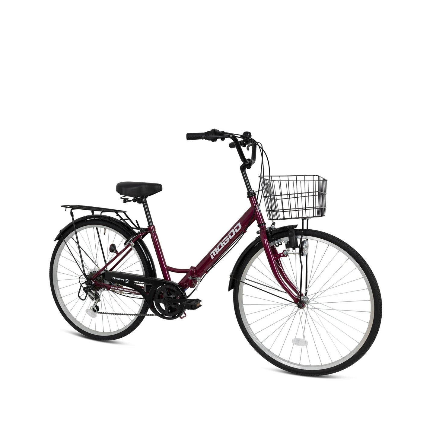 Fusion 26" Folding City Bike - Maroon