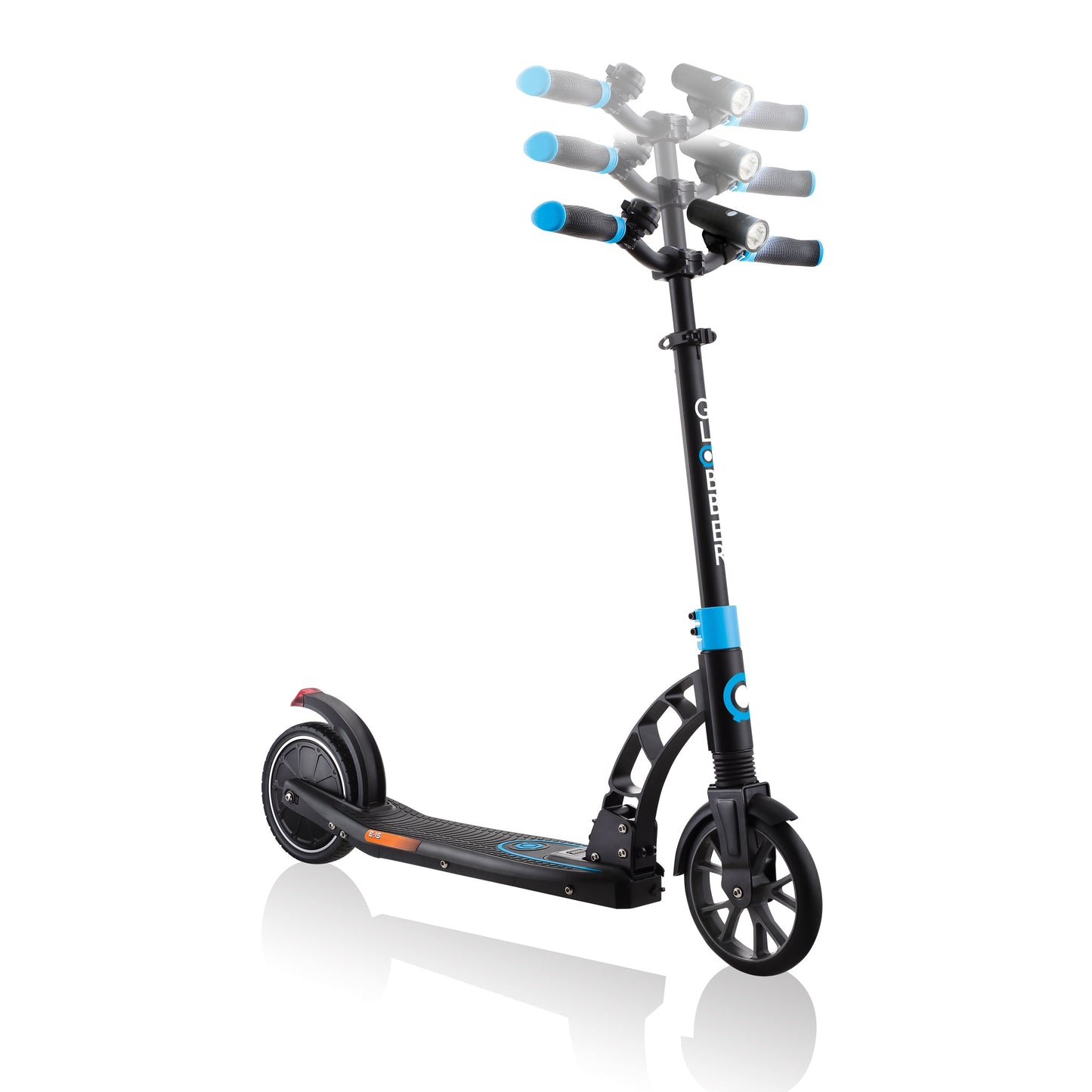 One K E-Motion 15 Electric Scooter: Foldable 2-Wheel Electric Scooter for Teens - Sky Blue/Black