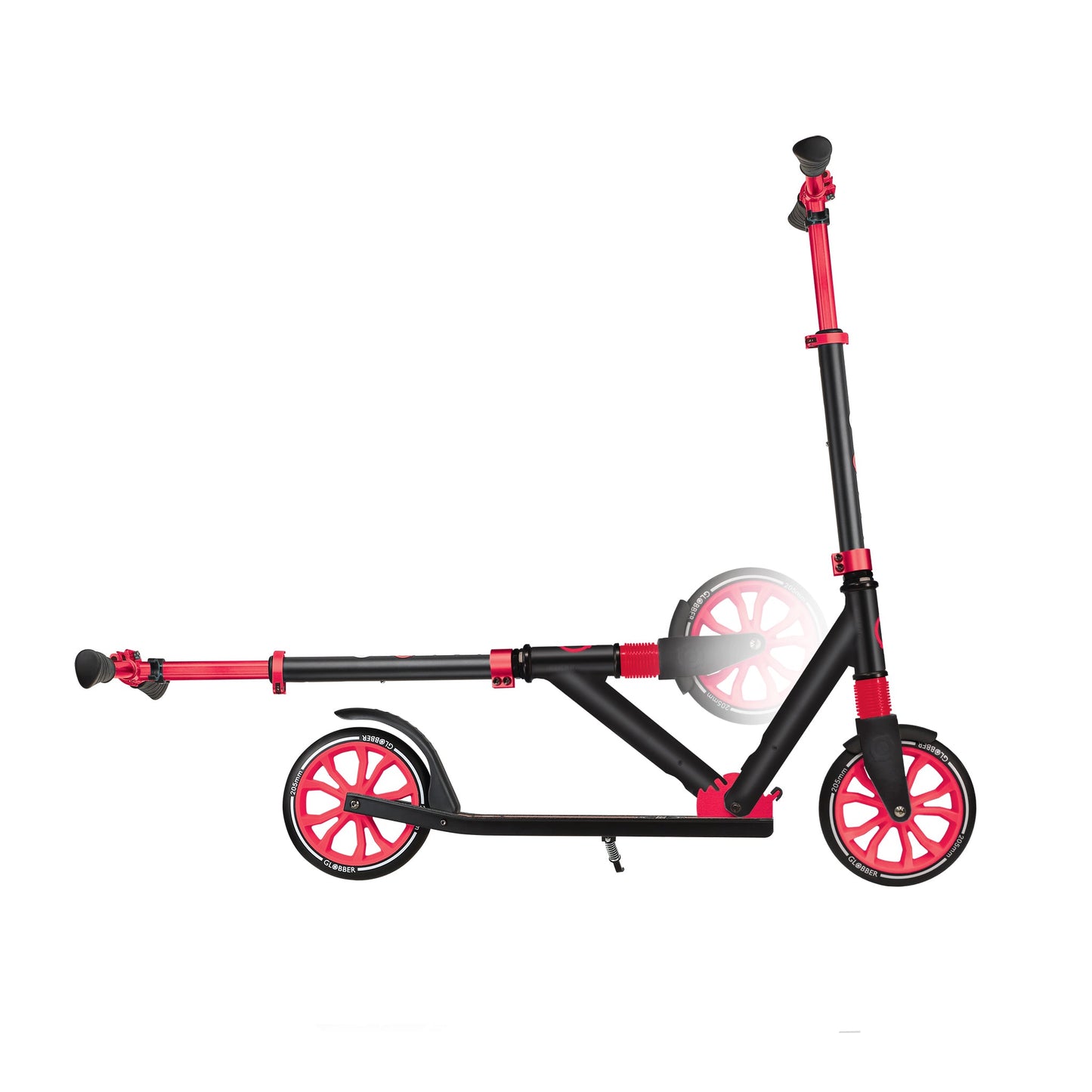 NL 205: Big Wheel Scooter for Kids and Teens - Red/Black