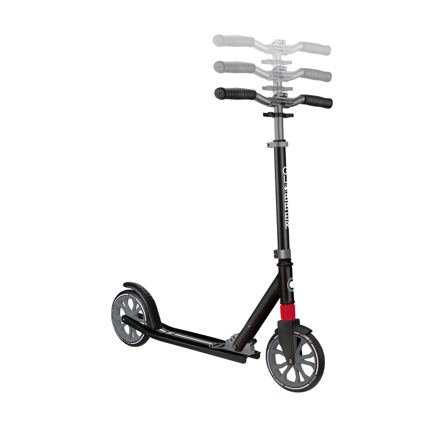 NL 205: Big Wheel Scooter for Kids and Teens - Grey/Black