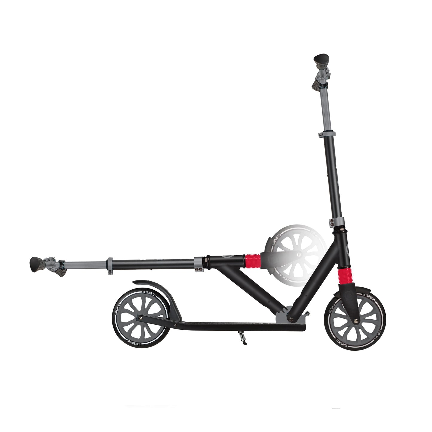 NL 205: Big Wheel Scooter for Kids and Teens - Grey/Black