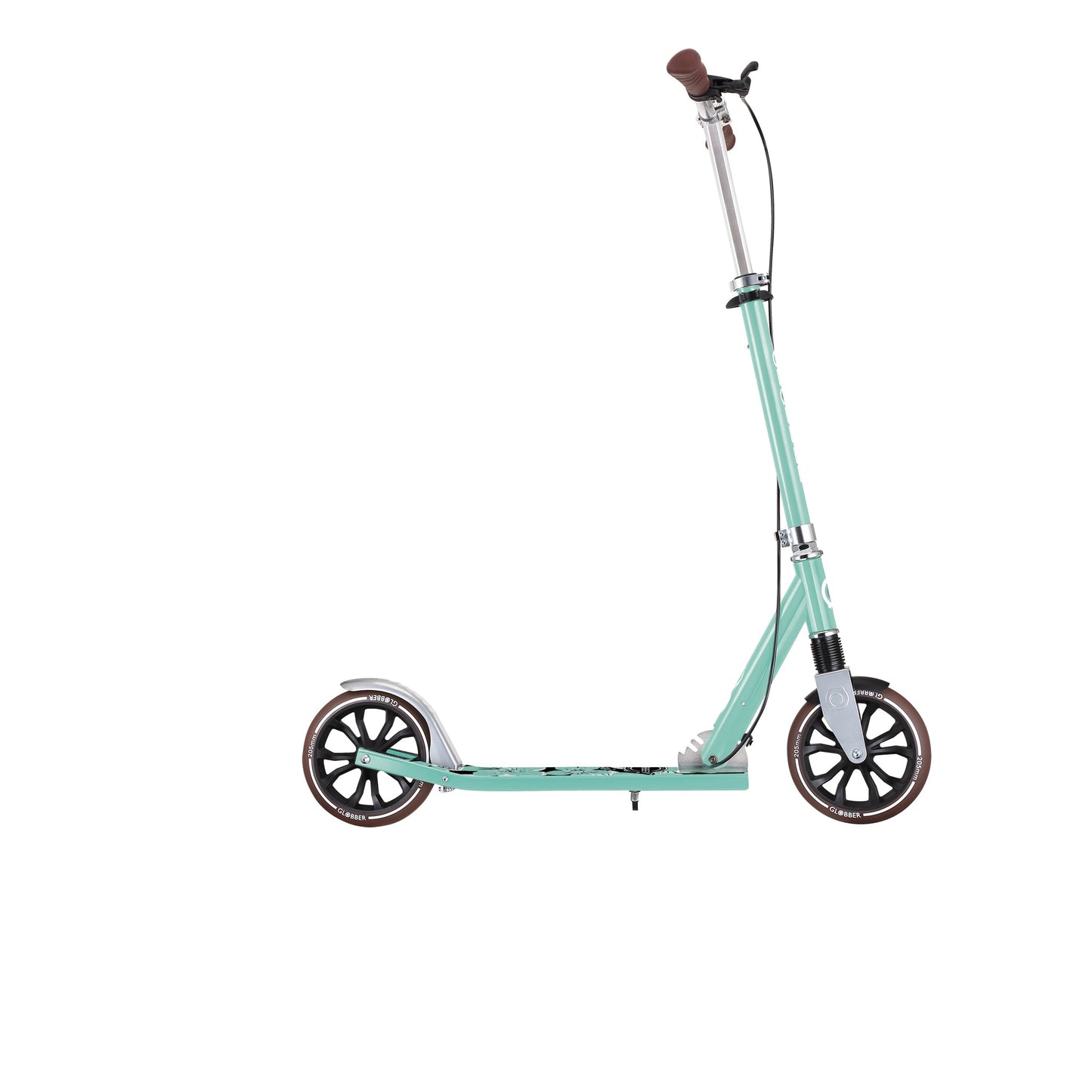 NL 205 Deluxe: Big Wheel Scooter with Handbrake for Kids and Teens - Mint