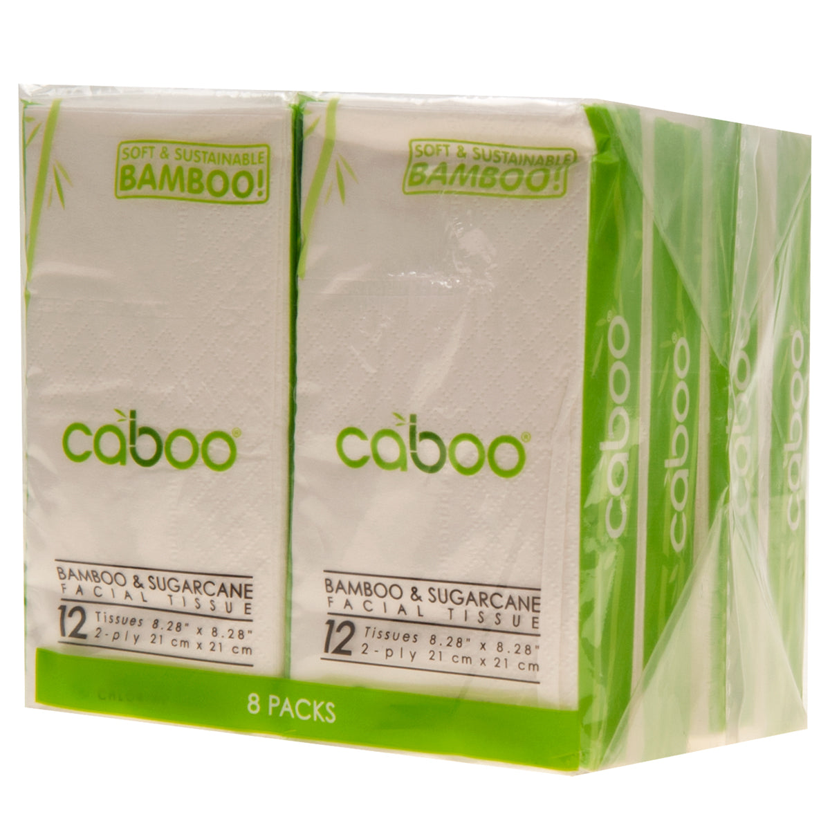 Bamboo & Sugarcane Pocket Facial Tissue 8-pack