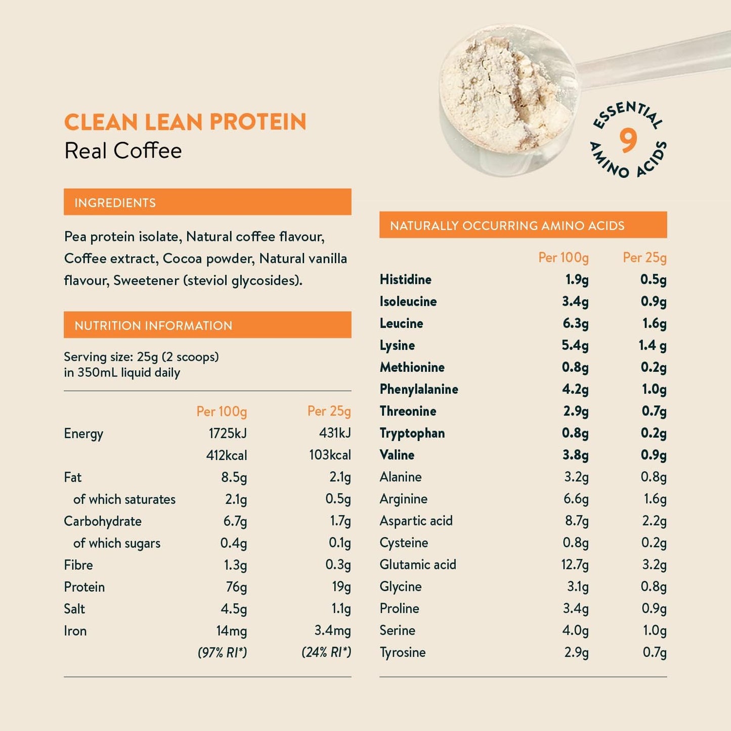 Clean Lean Protein - Real Coffee 500g